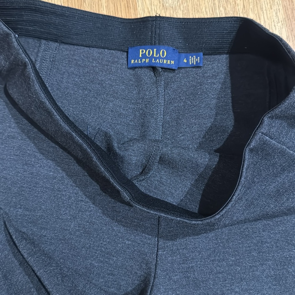 Polo Ralph Lauren Dark Gray Stretch Knit Legging Pants  Size 4 Waist Pull On